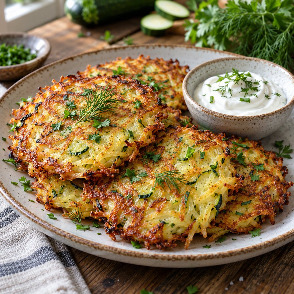 Драники из картофеля и кабачка