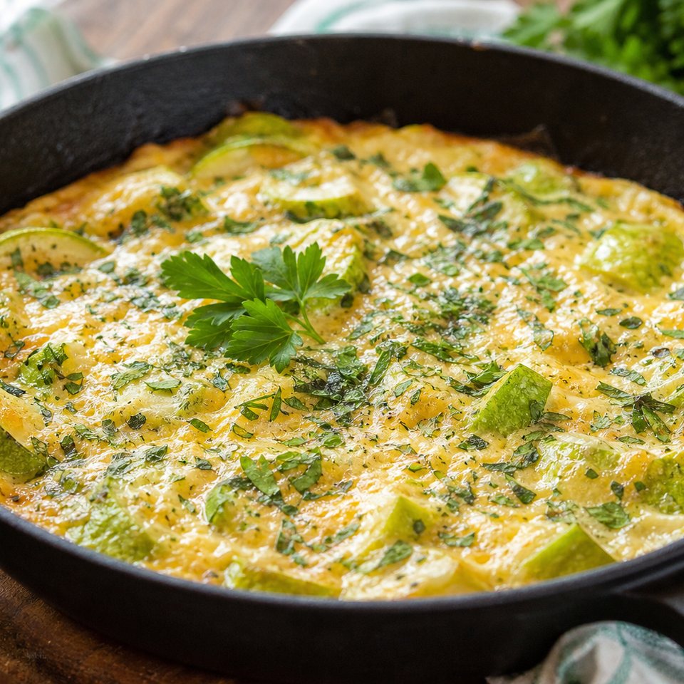 Кабачки с яйцом и сыром на сковороде
