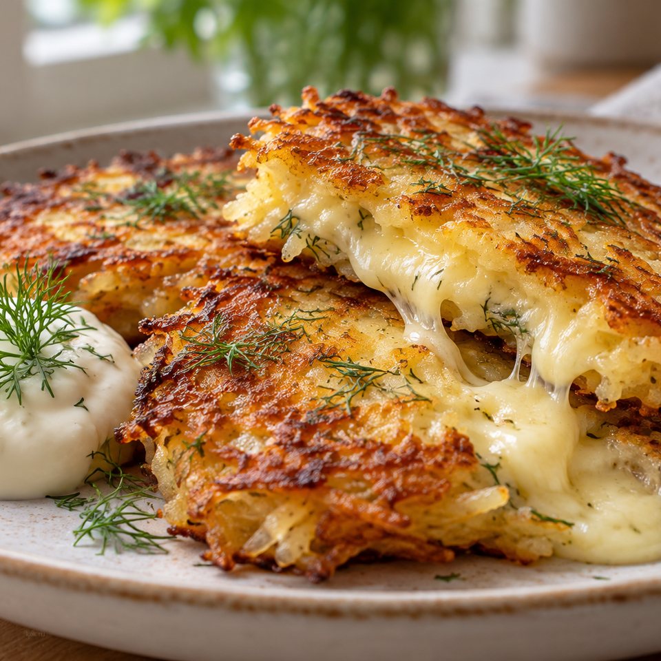 Картофельные оладьи с сыром
