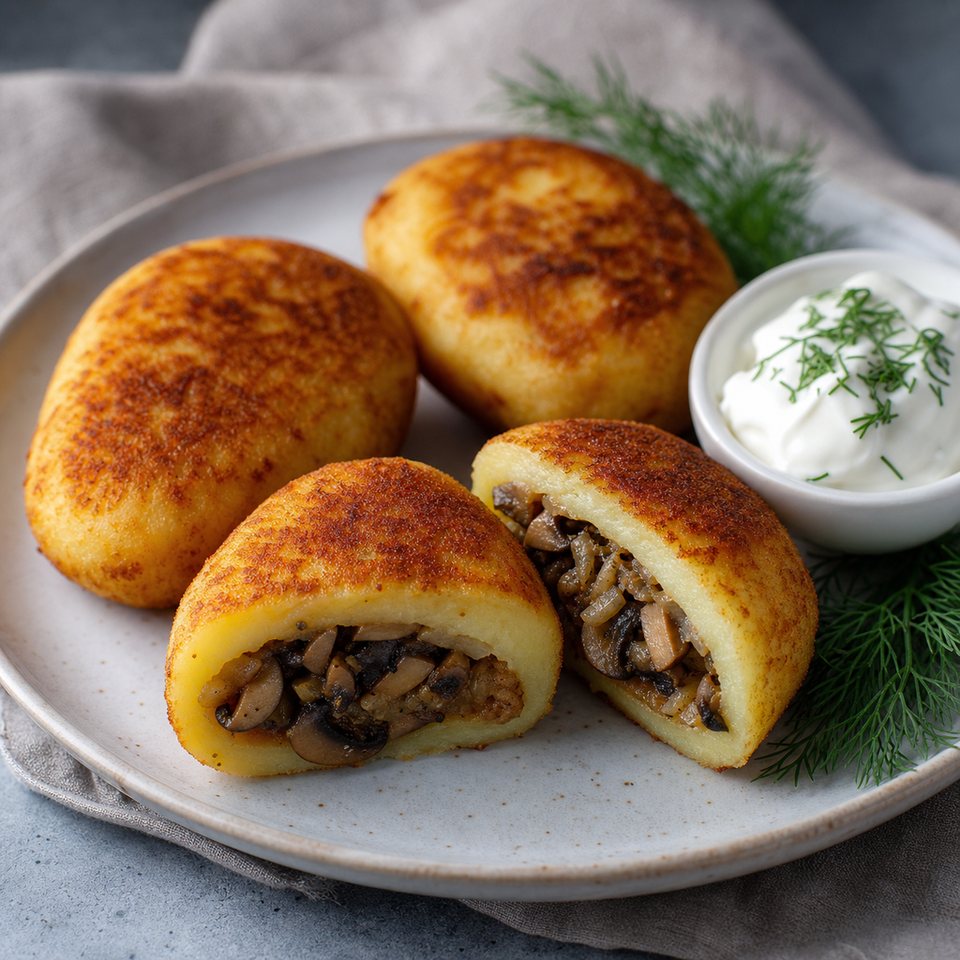 Картофельные зразы с грибами