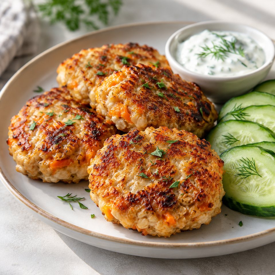 Котлеты из индейки с овсянкой и морковью
