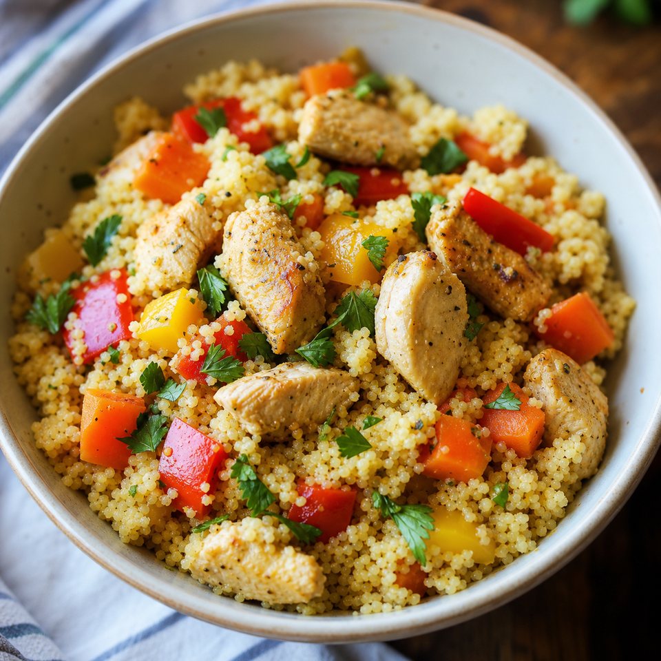 Кускус с курицей и овощами