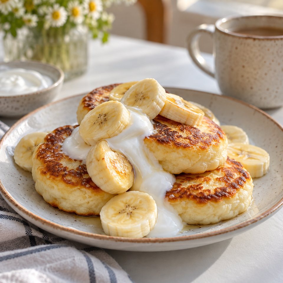 Сырники с бананом без сахара
