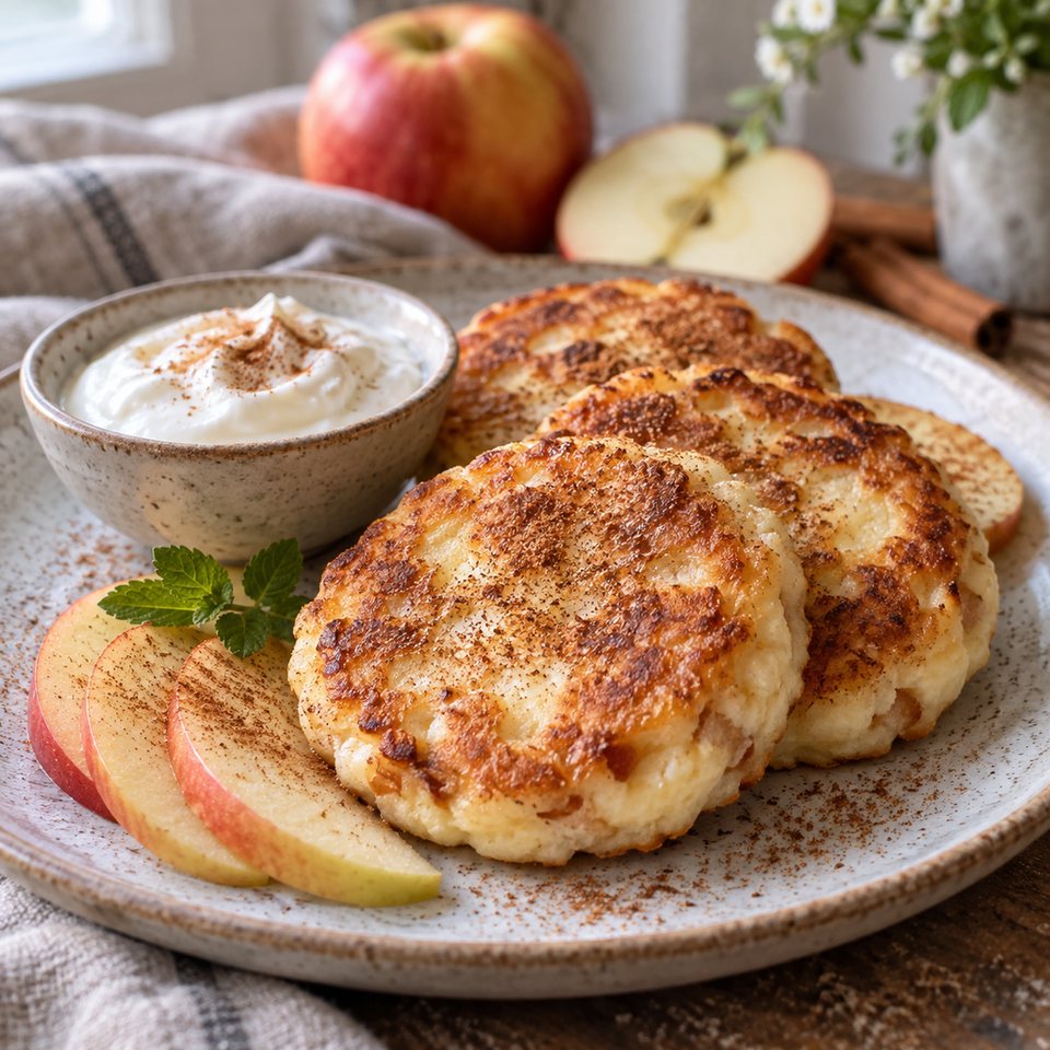 Сырники с яблоком и корицей